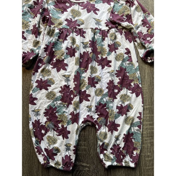 Kate Quinn Girls 18-24 Months Romper Floral Bamboo Soft Cozy - Picture 4 of 6
